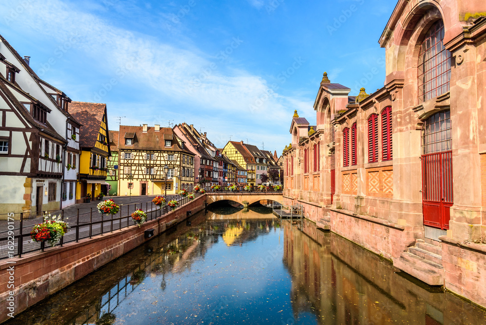 View of a canal in Colmar, France