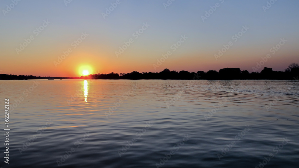 sunset zambeze river, Zimbabwe, victoria falls