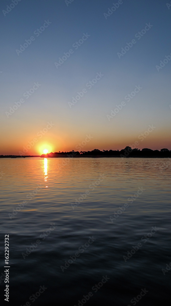 sunset zambeze river, Zimbabwe