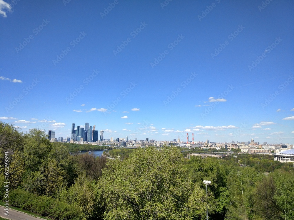 Panoramic view on the Moscow, 2017
