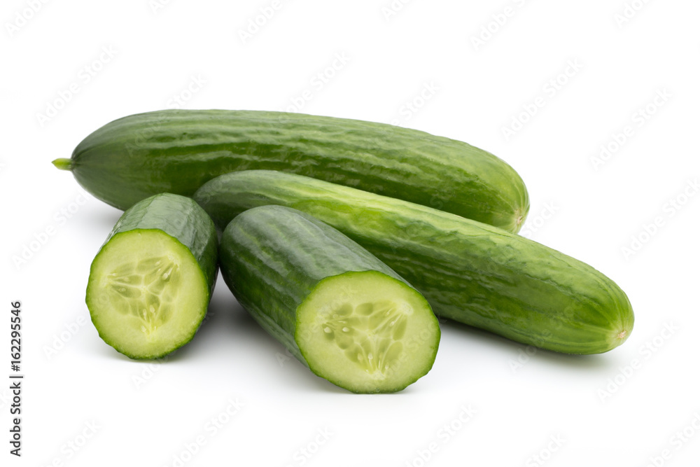 Eco cucumber on white background. Fresh vegetables. Eco cucumber on white background. Fresh vegetables.