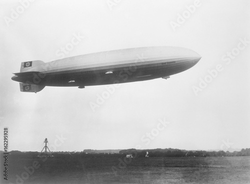 Airship - Zeppelin Takeoff. Date: 1938