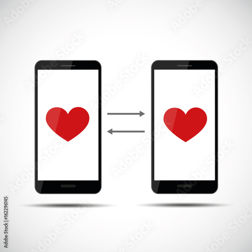 smartphone kommunikation herzen