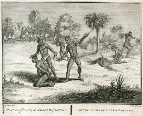 Tableau sur toile Sacrifice  Guinea. Date: 1733