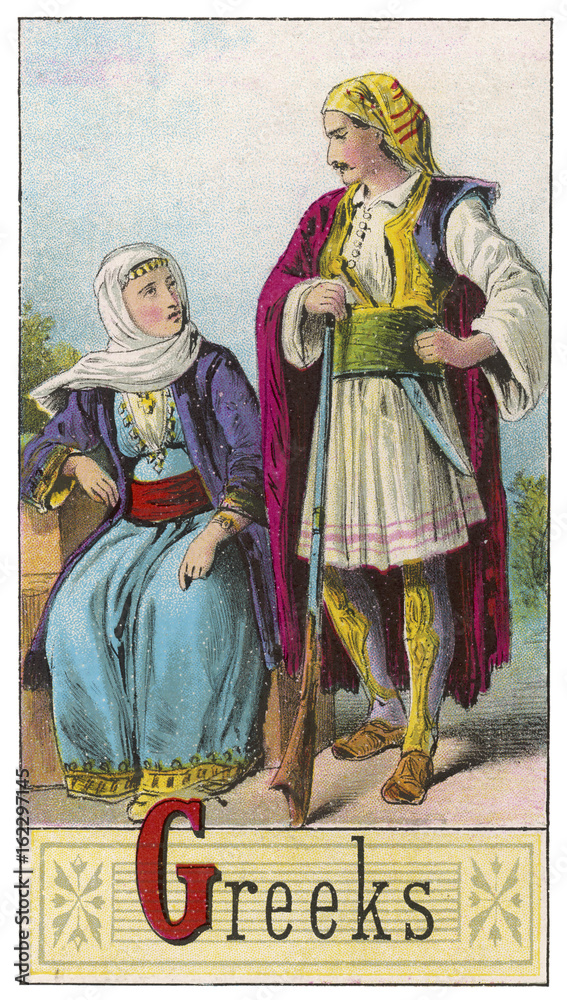 Obraz premium Greek Couple. Date: 1886