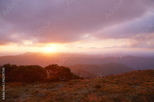 Sonnenuntergang australische Berge