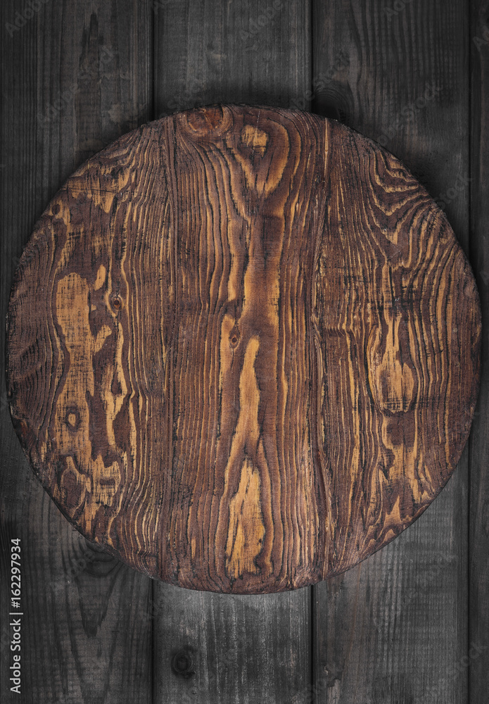 Wooden round empty board