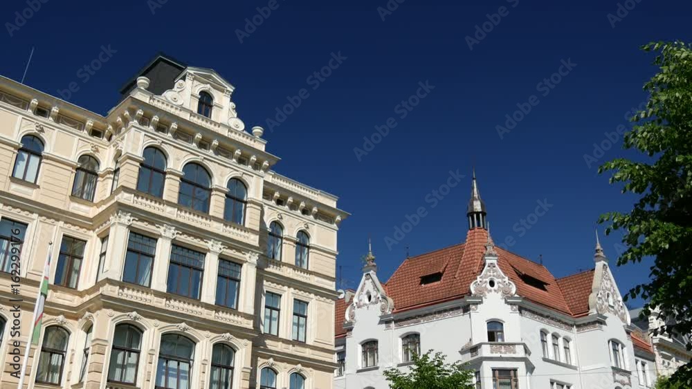 Art Nouveau apartment buildings in Albert Street in Riga Art Nouveau apartment buildings in Albert Street in Riga