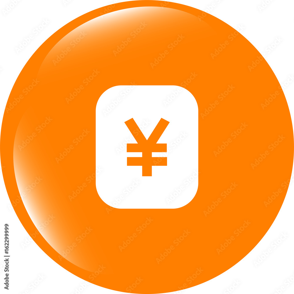 Obraz premium Yen JPY sign icon. web app button. web icon