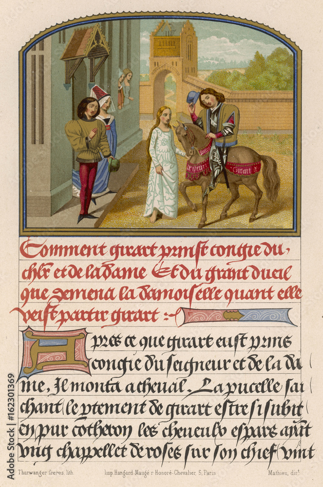 Obraz premium Etiquette - 15th century Leave. Date: 15th Century