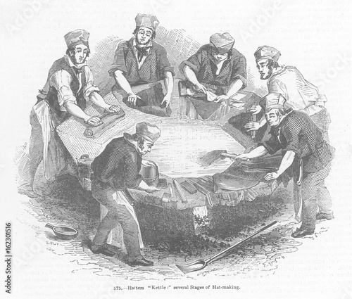 Hatters at Work. Date: circa 1850