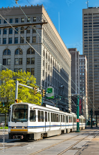 Metro Rail on Main Street in Buffalo, New York photo