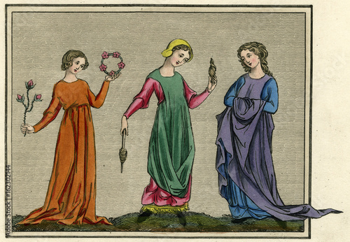 13th century young women . Date: 13th century