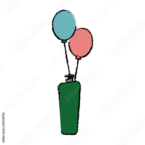 helium filled balloons carnival decoration vector illustration