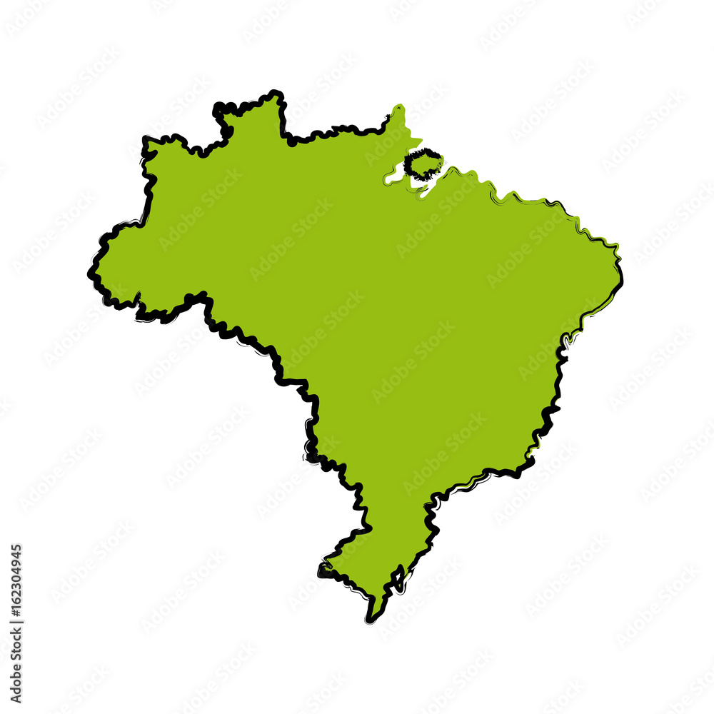 map of brazil cartography geography tourism travel vector illustration