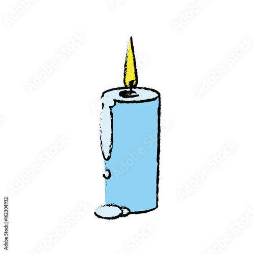 candle spa aromatherapy light treatment vector illustration