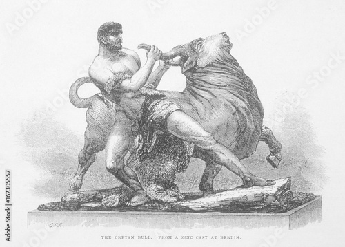 Obraz na plátně Hercules and the Cretan Bull
