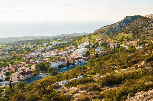 panoramic view of the village in Cyprus.