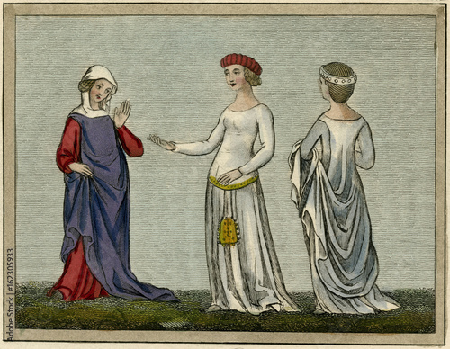 14th century Ladies. Date: 14th century