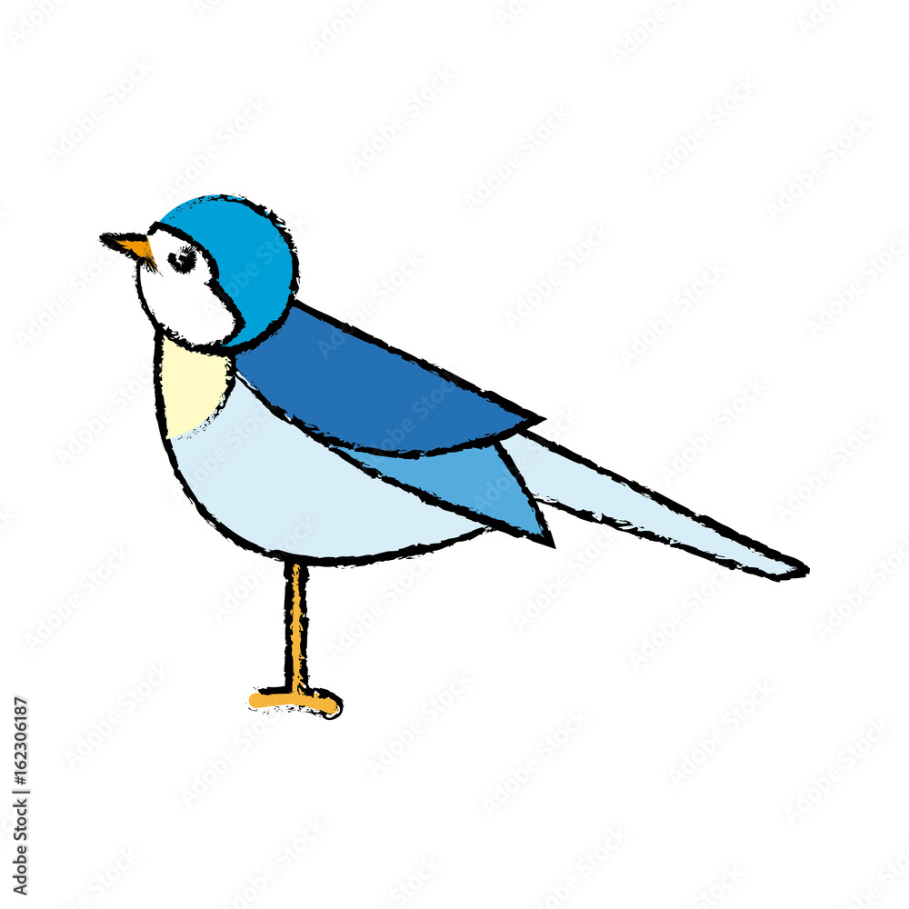 cute bird in a winter christmas image vector illustration cute bird in a winter christmas image vector illustration