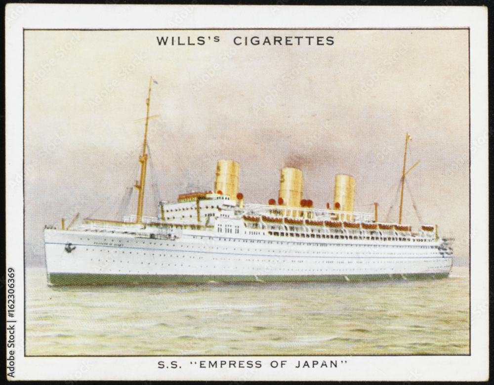 Empress of Japan' Ship. Date: 1929 - obrazy, fototapety, plakaty 