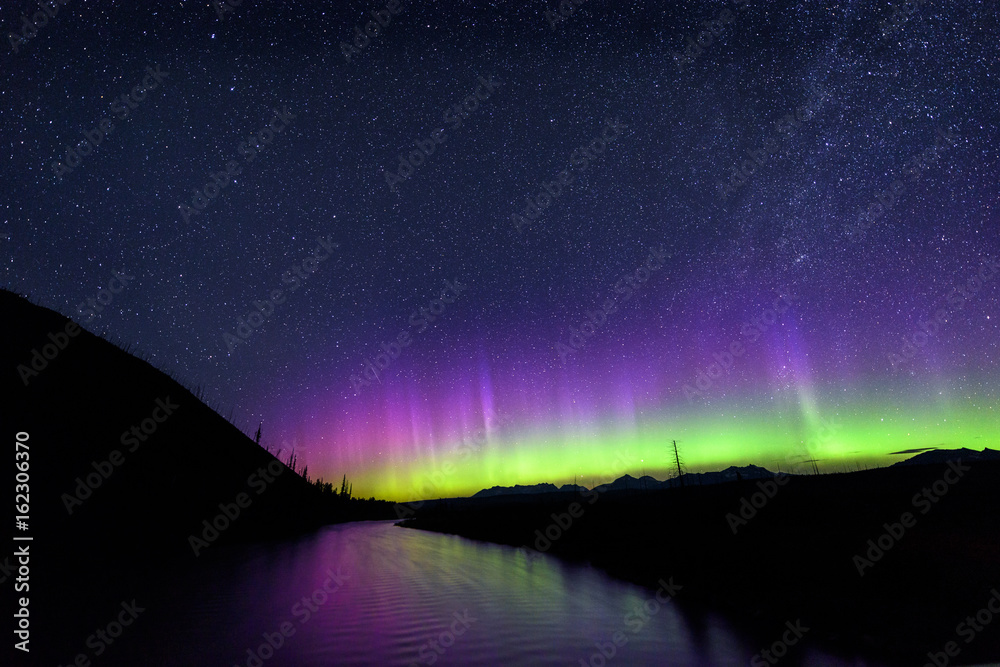 Northern Lights over the North Flathead River, Glacier National Park, Montana Northern Lights over the North Flathead River, Glacier National Park, Montana