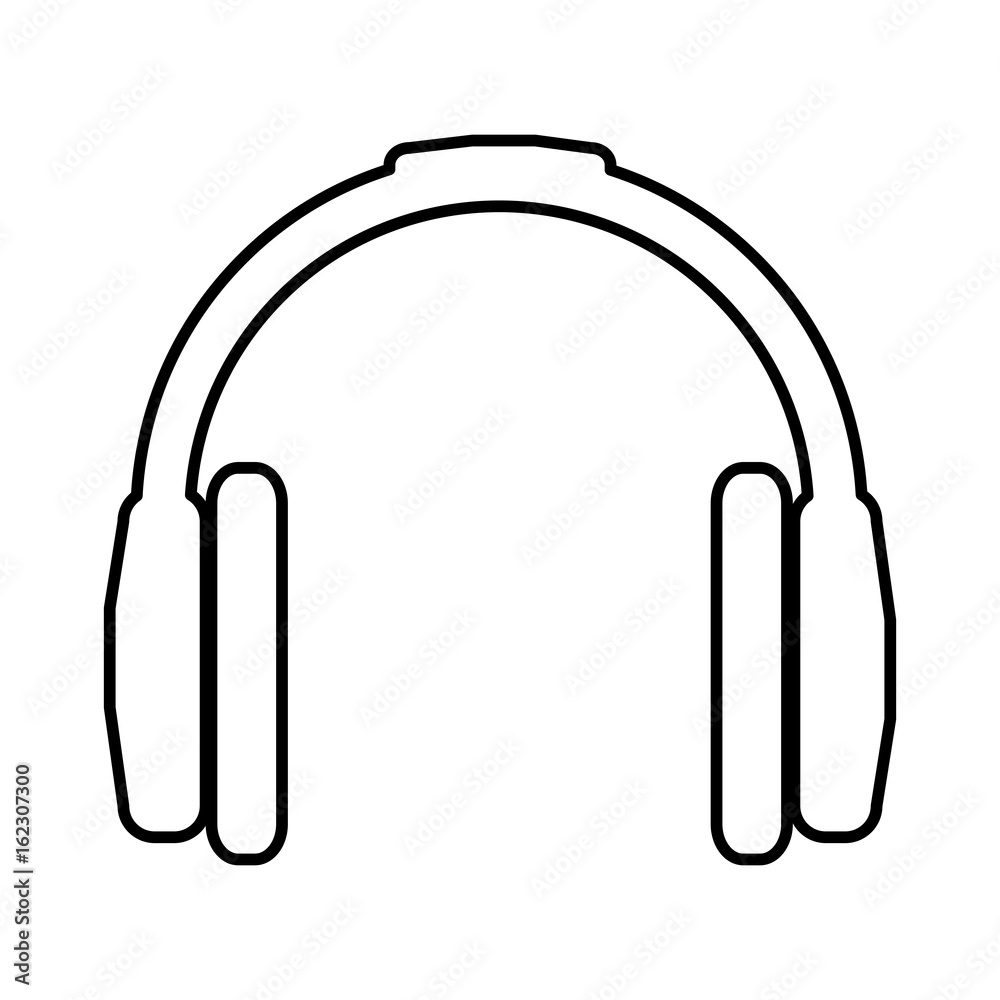 headset device icon over white background vector illustration headset device icon over white background vector illustration