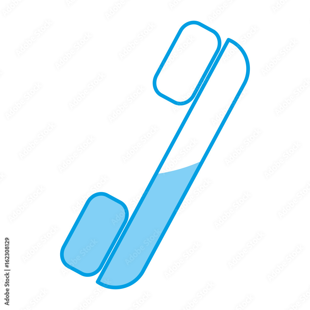 phone handset icon over white background vector illustration phone handset icon over white background vector illustration