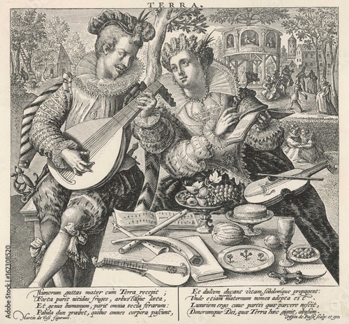 Music in a Garden. Date: early 17th century photo