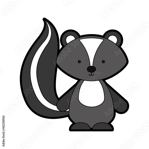 Animal Skunk cartoon icon vector illustration design graphic