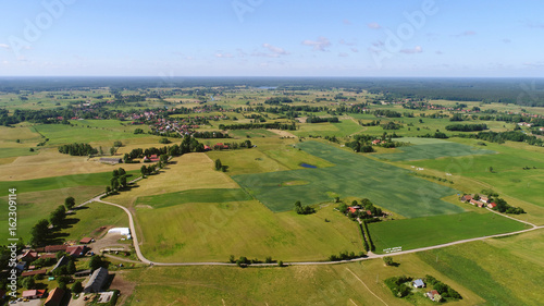 Fototapeta Naklejka Na Ścianę i Meble -  Aerial view of masuria district in Poland