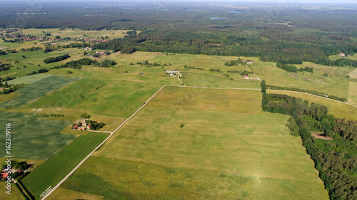 Fototapeta Naklejka Na Ścianę i Meble -  Aerial view of masuria district in Poland
