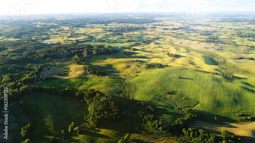 Fototapeta Naklejka Na Ścianę i Meble -  Aerial view of masuria district in Poland