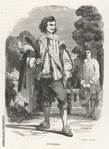 Bild auf Leinwand D'Artagnan  three musketeers. Date: 1844