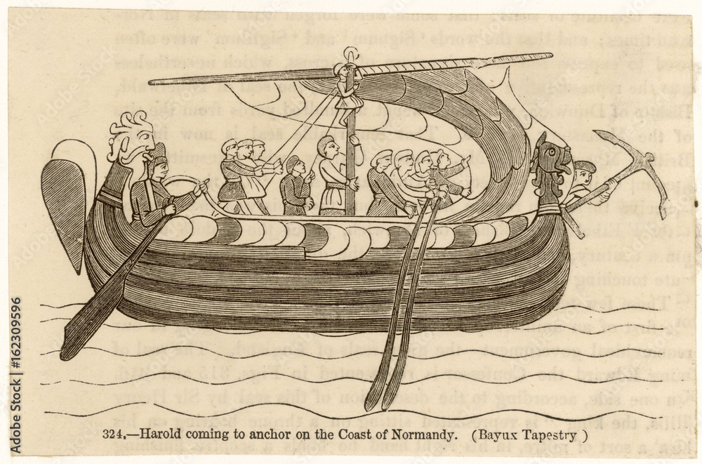 Naklejka premium Harold's Ship. Date: 1066