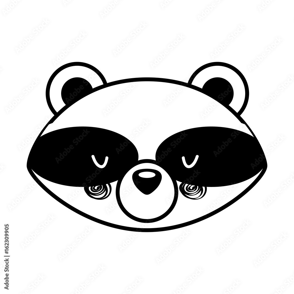 Animal raccoon cartoon icon vector illustration design draw Animal raccoon cartoon icon vector illustration design draw