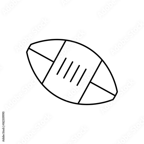 american football ball icon over white background vector illustration