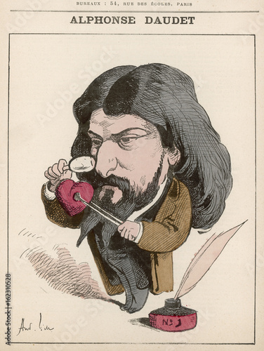 Alphonse Daudet - Gill. Date: 1840 - 1897 photo