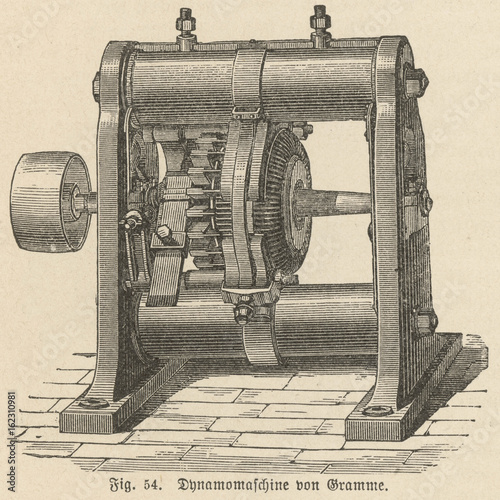 Photography Gramme Dynamo - 1870. Date: 1870