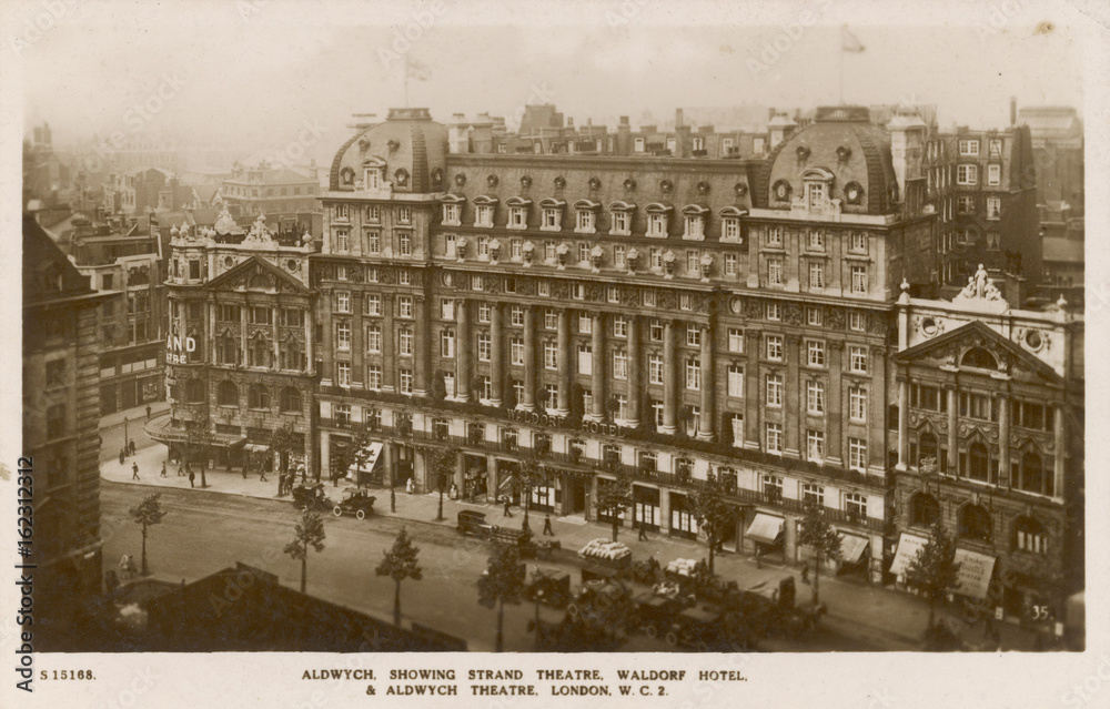 Waldorf Hotel London. Date: circa 1907