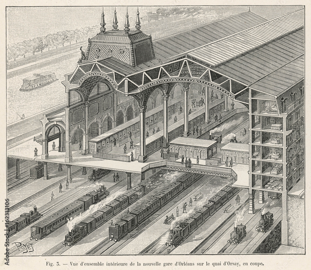 Gare D'Orsay Station   Paris . Date: 1898