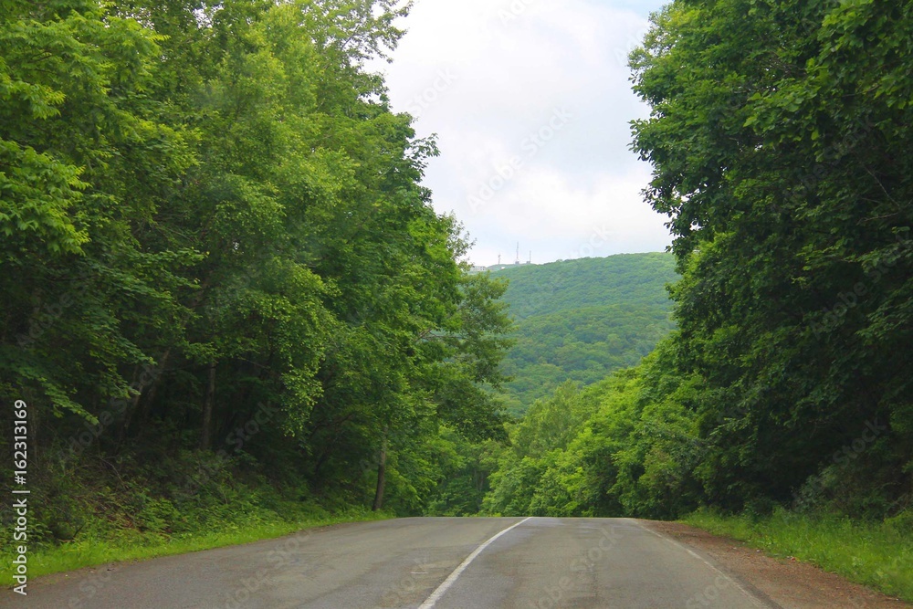 asphalt mountain road