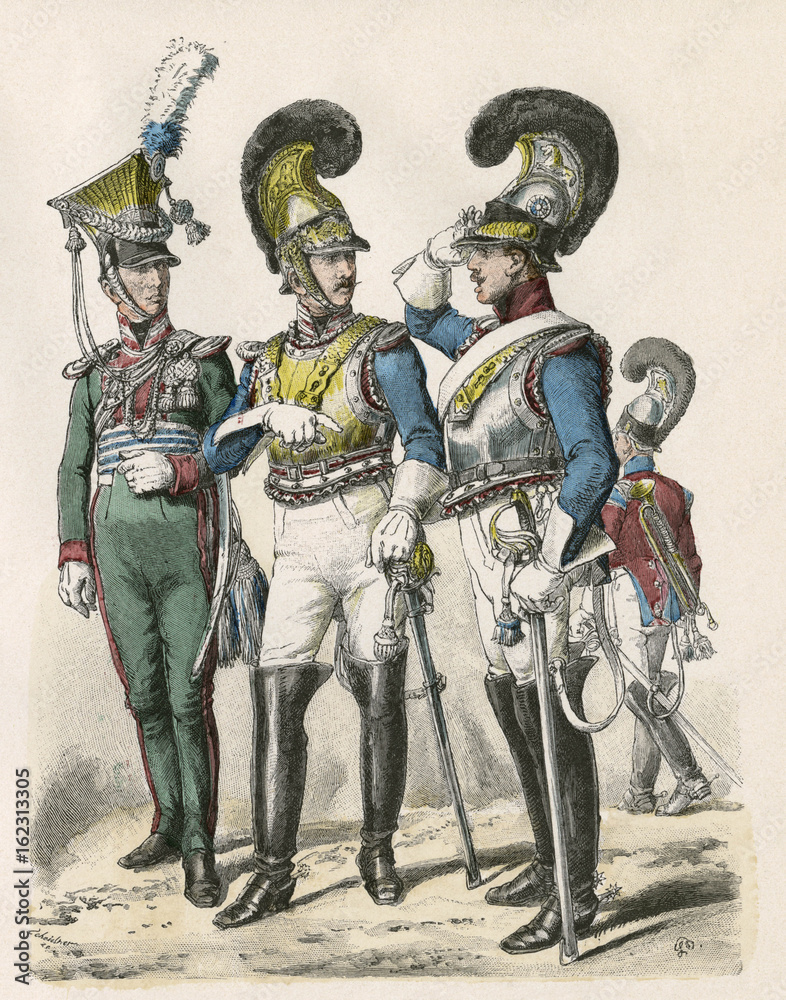Fototapeta premium German soldiers. Date: 1813 - 1825