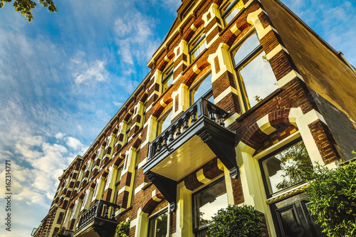 UTRECHT, NETHERLANDS - MAY 28, 2017: Close-up view of Utrecht city famous building. Cityscape and traditional Netherlands architecture. May 28, 2017 in Utrecht - Netherlands. photo