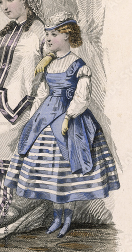 Girl in Stripes 1868. Date: 1868