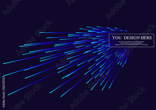 Lines composed of glowing backgrounds	