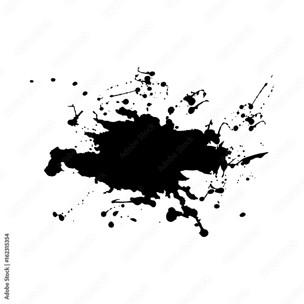 abstract vector splatter black color. illustration vector design