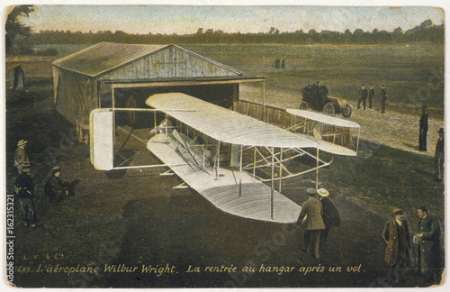 Wright at Auvours 1908. Date: autumn 1908 photo