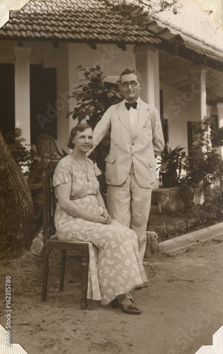 Colonial Couple - 1930s. Date: 1930s