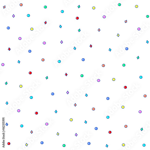 Seamless pattern with colorful beads. Vector illustration.